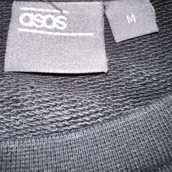 ASOS WOMEN’S BLACK TIGER ROSE EMBROIDERED OVERSIZED SWEATSHIRT SIZE MEDIUM - Picture 8 of 9